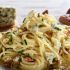 Penne Gorgonzola con peras y nueces