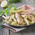 Penne con salmón