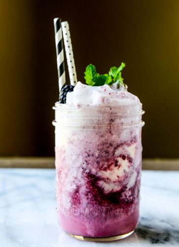 Refresco de mora y helado