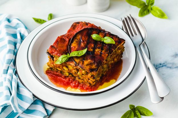 Lasaña de berenjena vegana