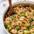 Pasta saludable con gambas