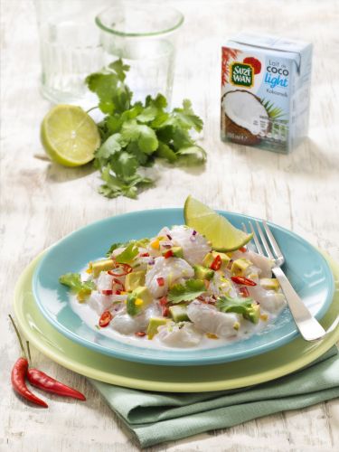 Ceviche de dorado con coco