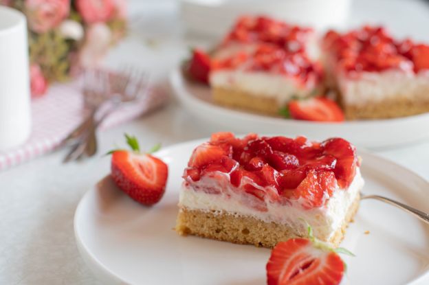 Tarta de fresas con mascarpone
