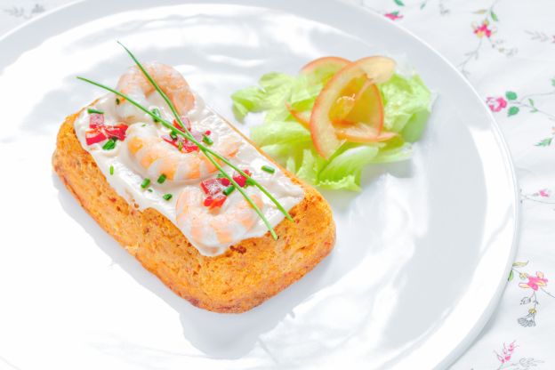 Pastel de mariscos en microondas