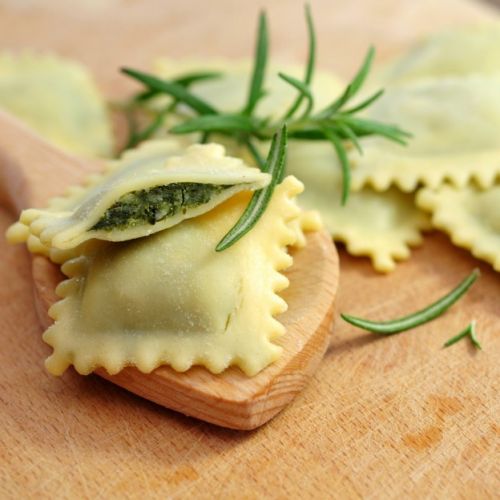 Raviolis al pesto