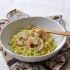 Risotto de coquillettes con caldo de marisco