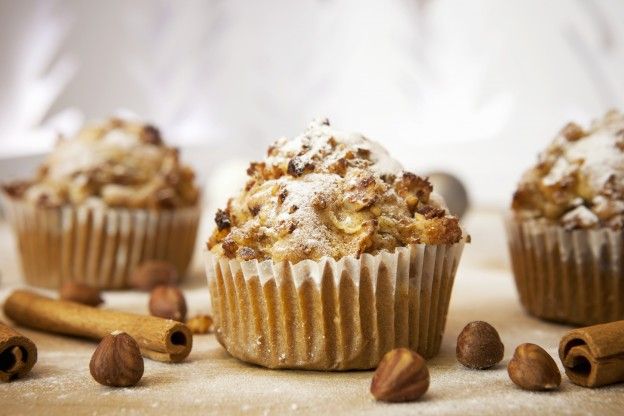 Muffins pde manzana y avellanas