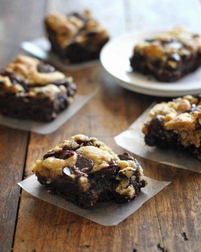 Brownies de galleta de chispas de chocolate