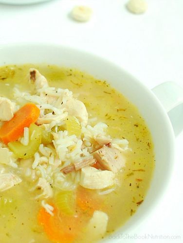 SOPA DE ARROZ Y POLLO ASADO