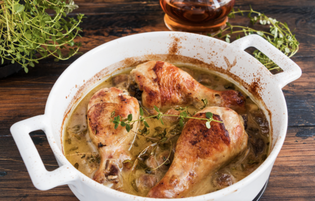 Muslos de pollo a la mostaza