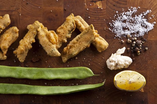 Tempura de judías verdes