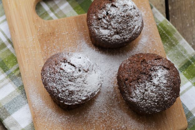 Muffins de chocolate y calabacín