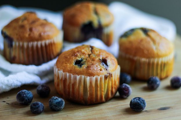 Muffins de mora azul
