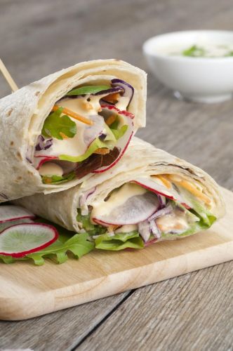 Wrap de vegetales asados