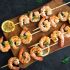 Brochetas de gambas