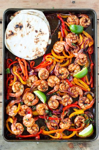BANDEJA DE FAJITAS DE GAMBAS