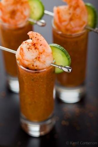 Chupitos de gazpacho