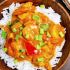 Curry de oro con verduras y mariscos
