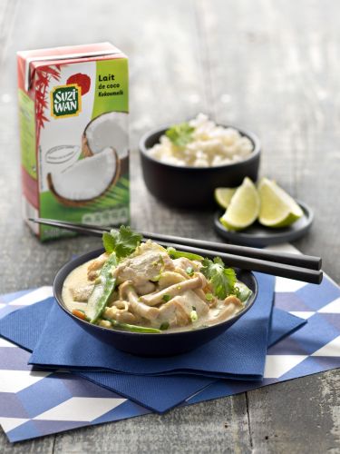 Pollo al curry verde