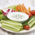 Dips de verduras con salsa de yougur y curry