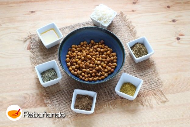 Garbanzos tostados con especias