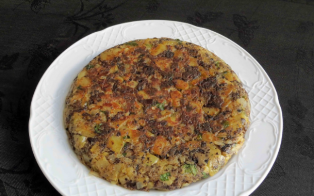 Con morcillas de arroz