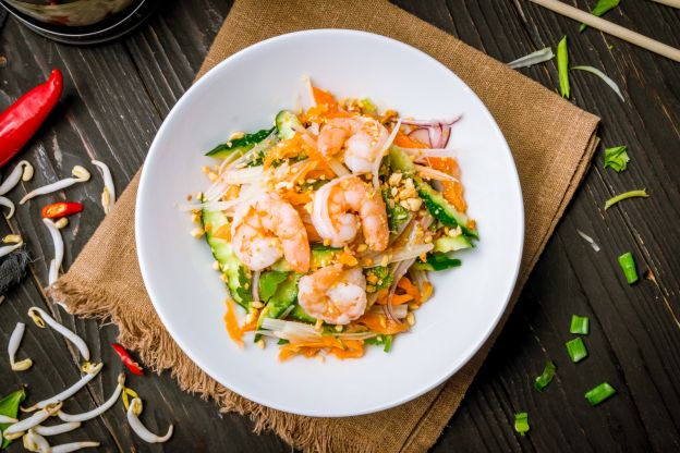 Ensalada vietnamita de gambas