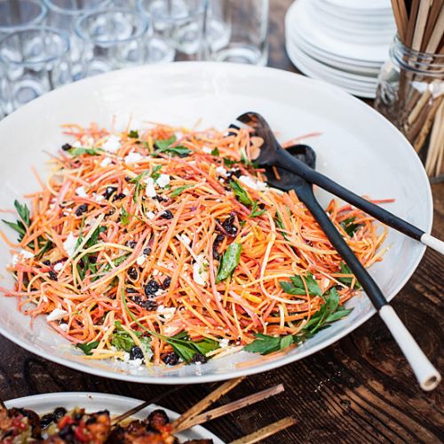 Ensalada de zanahoria y salsa harissa
