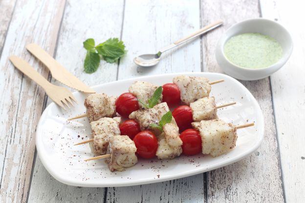 Brochetas de pez espada