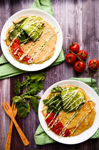 Panqueques de quinoa y lentejas