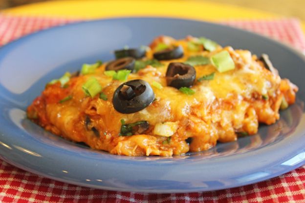 Enchiladas de res en sartén