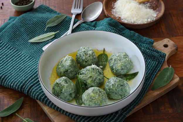  Gnudi con ricotta y espinacas