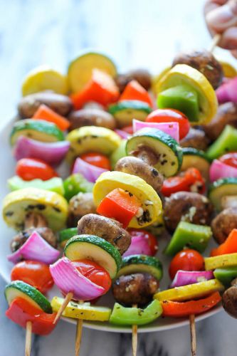 Brochetas de vegetales