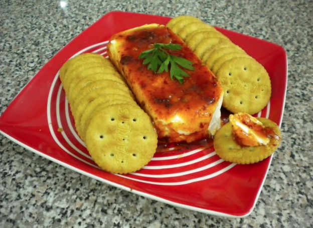 dip de queso y mermelada