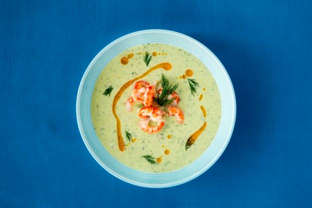 Sopa de pepino y menta