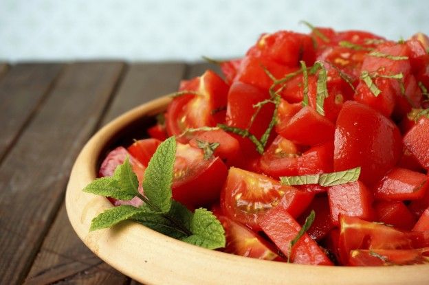 Ensalada de tomates y sandía