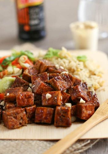 Tofu en salsa agridulce