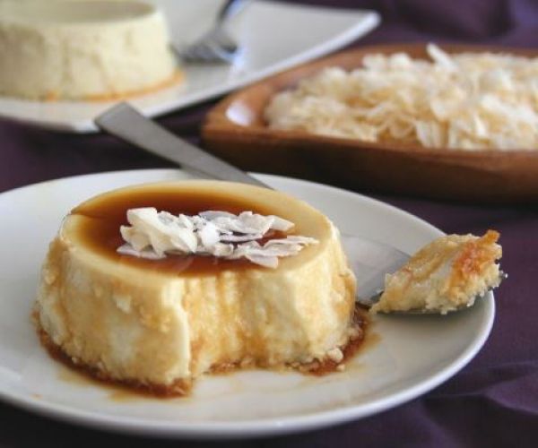 Flan de leche condensada y coco