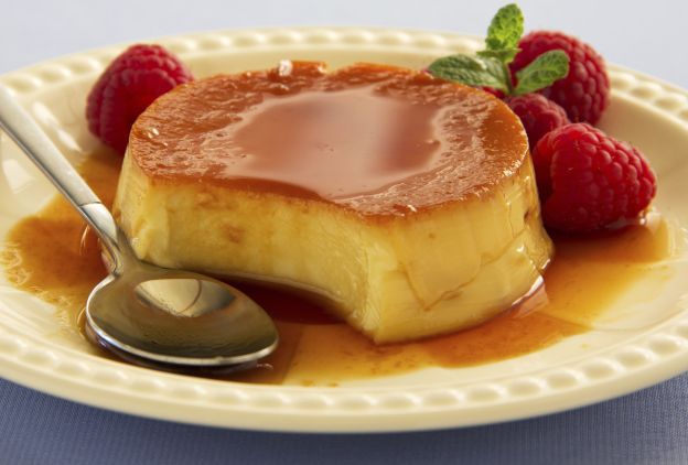 Flan de turrón