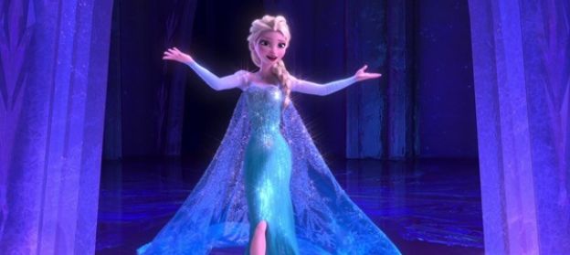 Elsa y su magnífico vestido de hielo