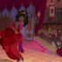 Esmeralda moviendo su vestido al bailar...