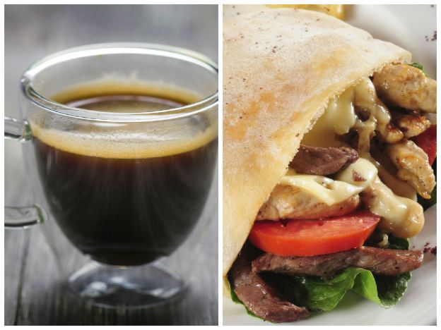 Sabor colombiano con arepa, sofrito y café