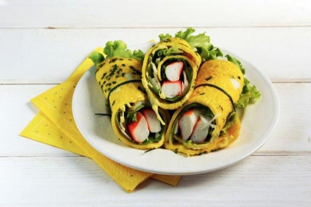 Tortilla enrollada a la manera japonesa