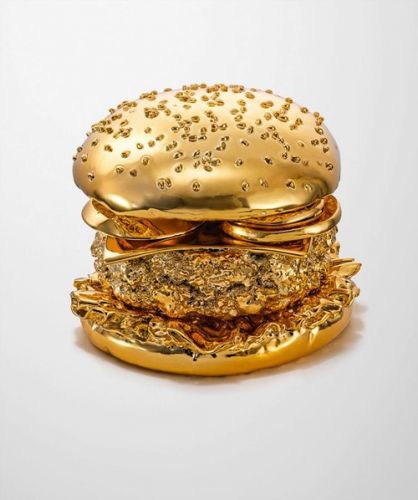 Alimentos cubiertos de pan de oro