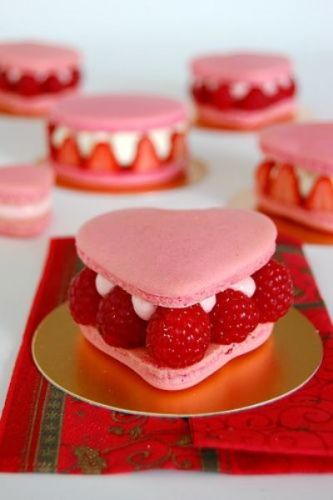 Macarons de frambuesas