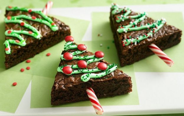 Brownies navideños