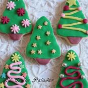 Galletas navideñas decoradas con fondant - Paso 3