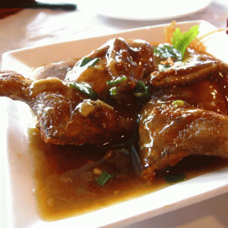 Perdiz con salsa de verduritas