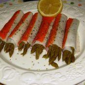 Palitos de cangrejo con espàrragos - Paso 1