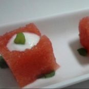 SANDIA CON HIERBABUENA. - Paso 1